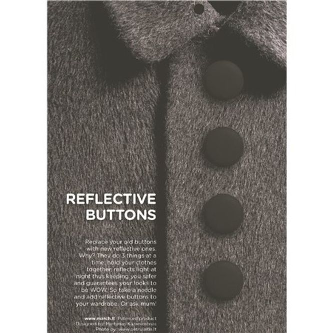 Hovedbilde Svarte refleksknapper 22 mm