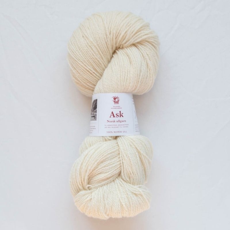 Ask - Ubleket hvit
